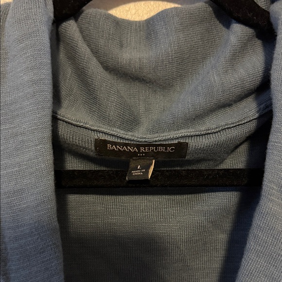 Banana Republic Blue and Cream Cardigan Men’s Size L - Picture 2 of 4